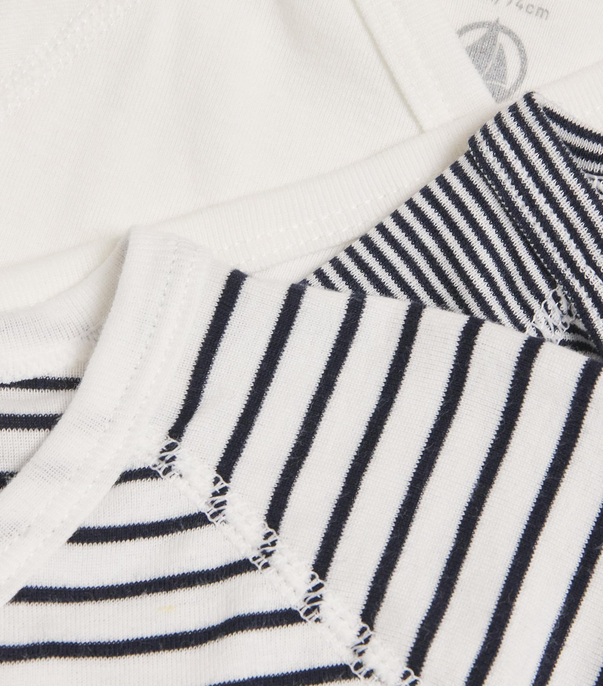 Petit Bateau Set of 3 Cotton Bodysuits (Newborn - 12 Months)