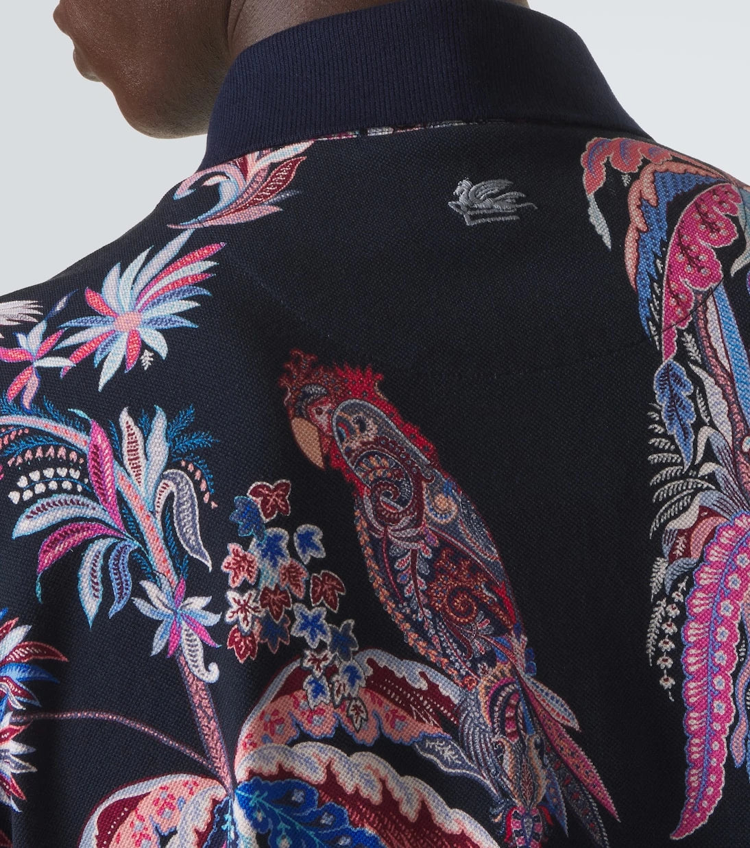 Etro - Printed cotton piqué polo shirt