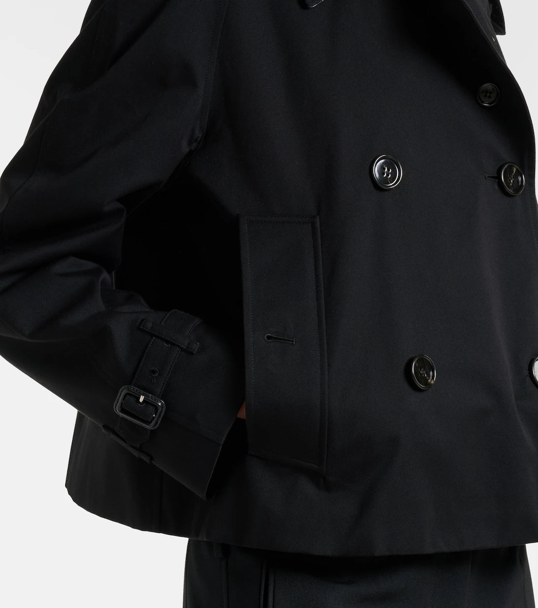 Burberry - Cropped cotton gabardine trench jacket