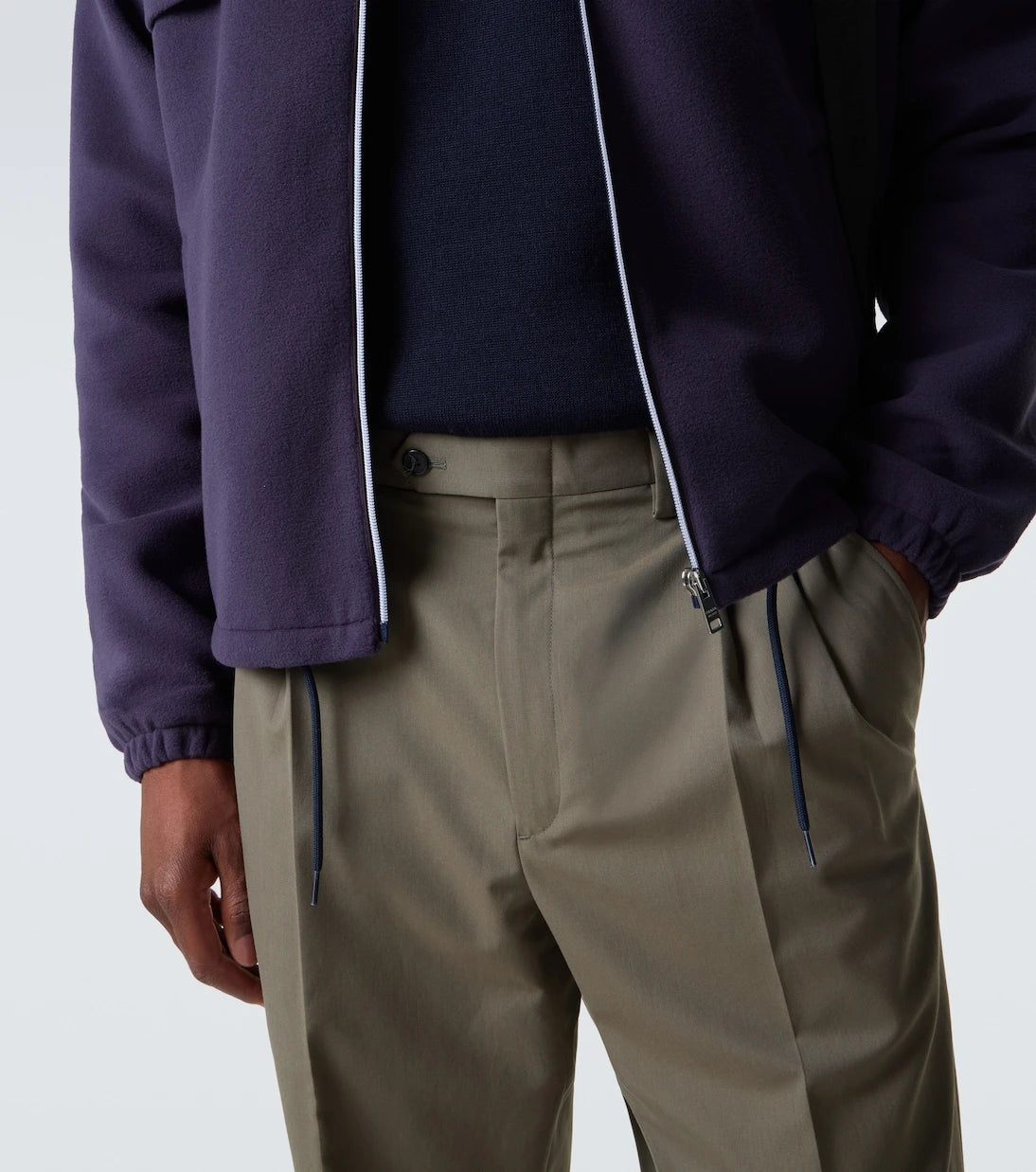 Prada - Wool and cotton straight pants