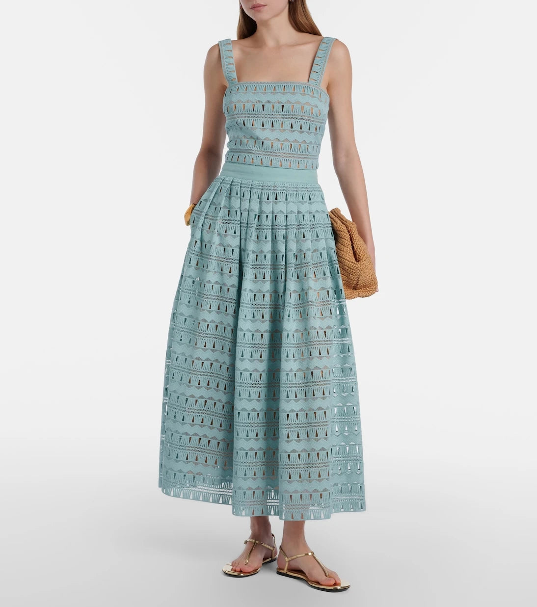 Elie Saab - Knitted silk-blend crop top