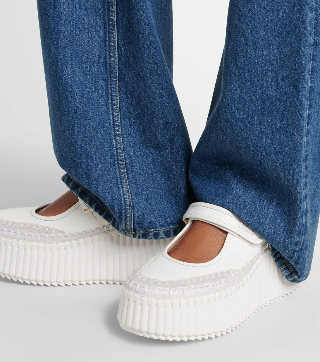 Chloé - Nama leather platform sneakers