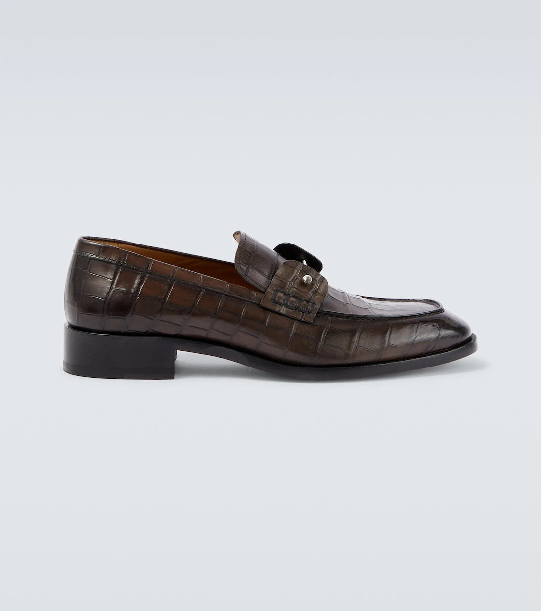 Christian Louboutin - Chambelimoc croc-effect leather loafers