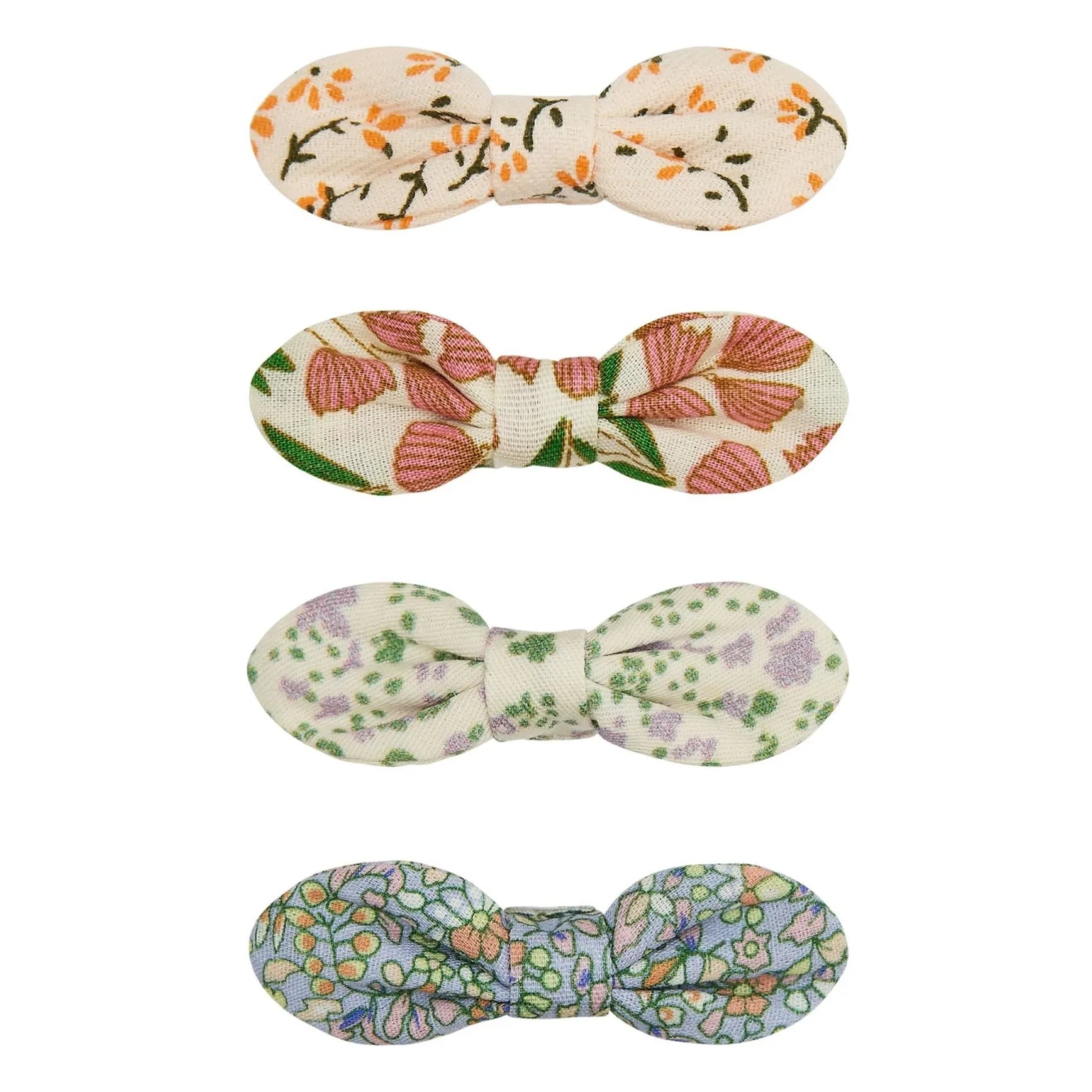 Mimi & Lula - Set of 4 Flowered Bow Bars | Ecru