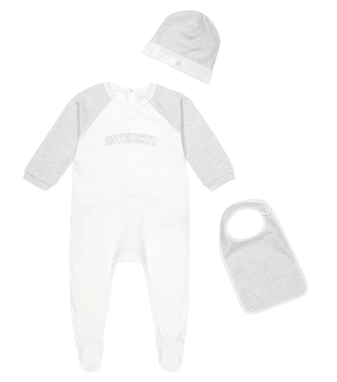 Givenchy Kids - Baby cotton onesie, hat and bib set
