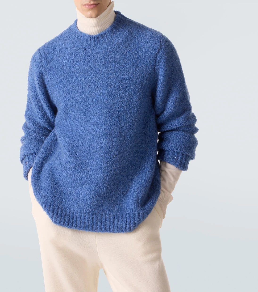 God's True Cashmere - Cloud cashmere sweater with lapis lazuli