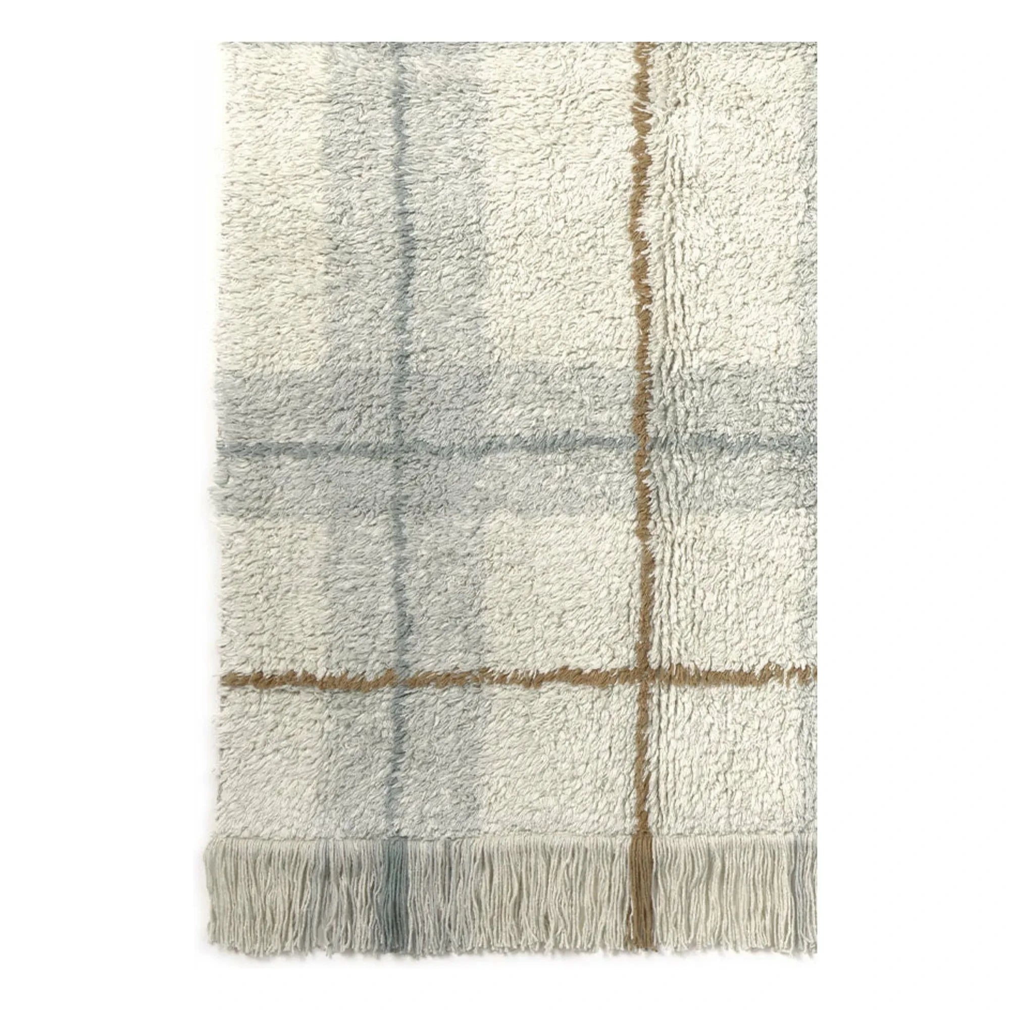 Lorena Canals - Tartan rug  | Ice Blue