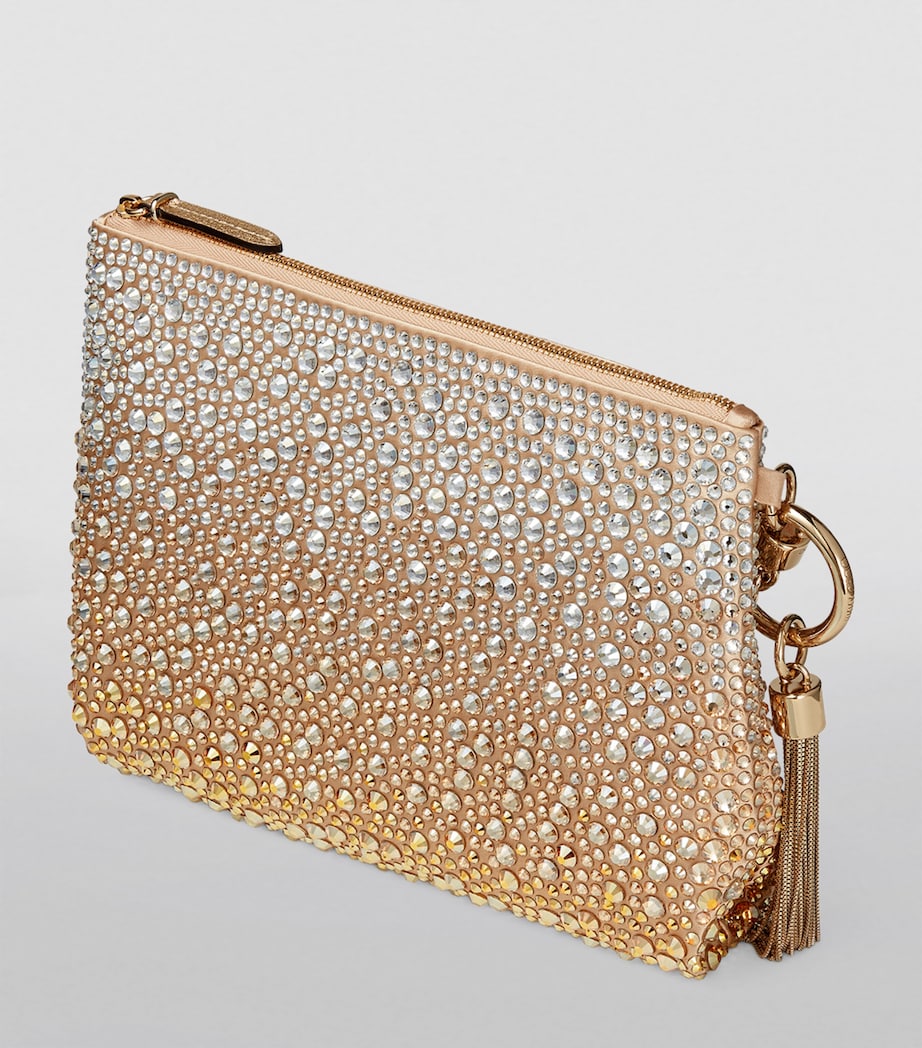 Jimmy Choo Gold Crystal-Embellished Callie Clutch Bag