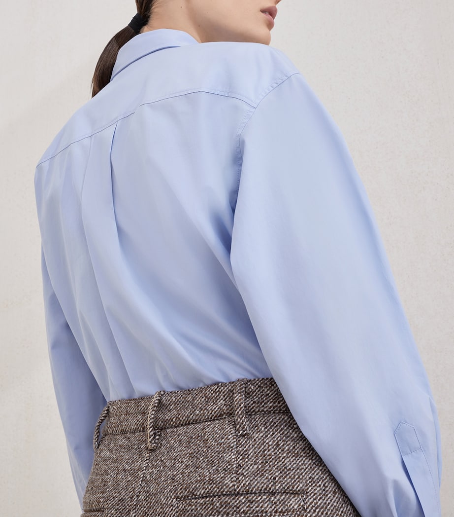 Brunello Cucinelli Brown Wool-Silk Mélange Pencil Skirt