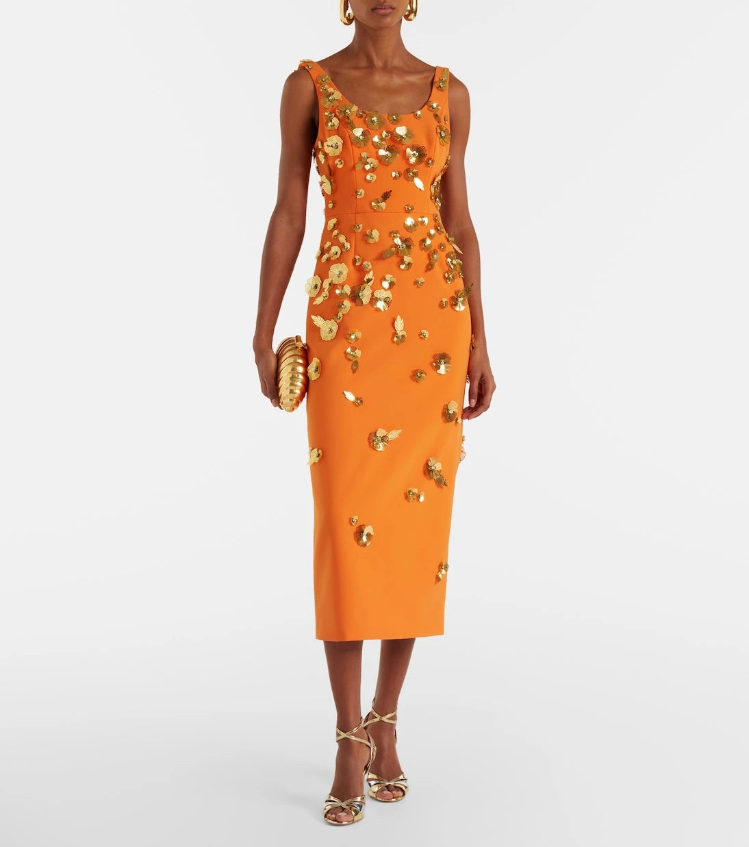 Carolina Herrera - Floral-appliqué cocktail dress