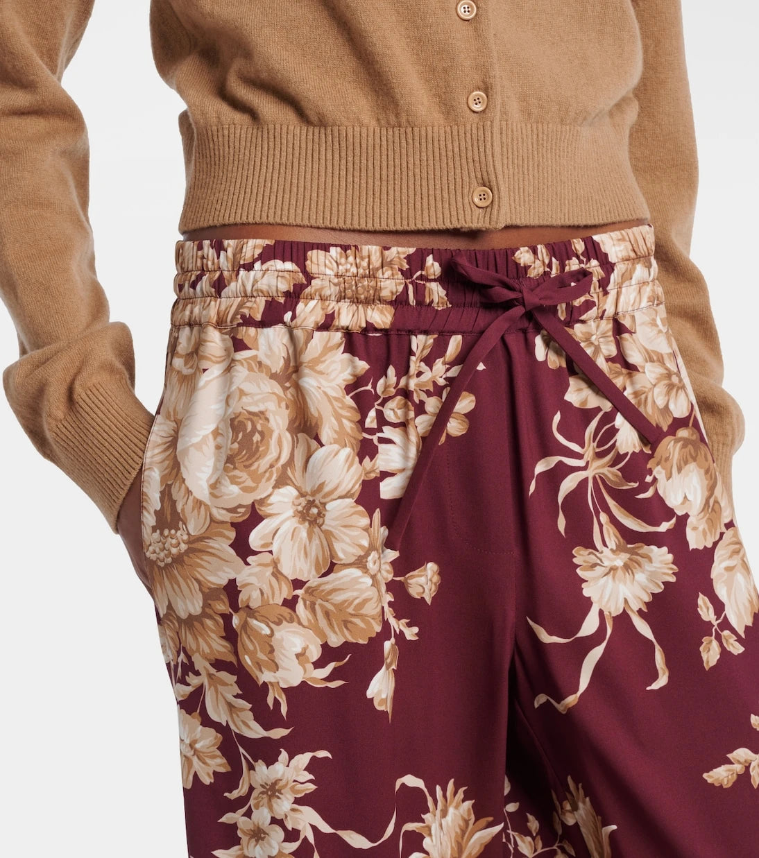 Dolce&Gabbana - Floral silk-blend wide-leg pants
