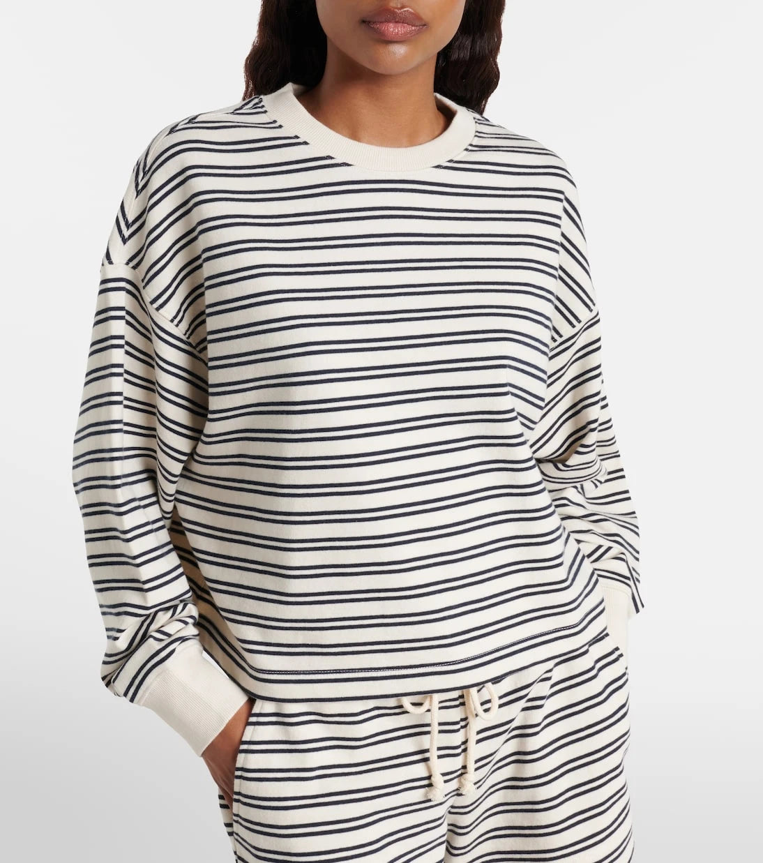 Velvet - Isabelle striped cotton jersey sweatshirt