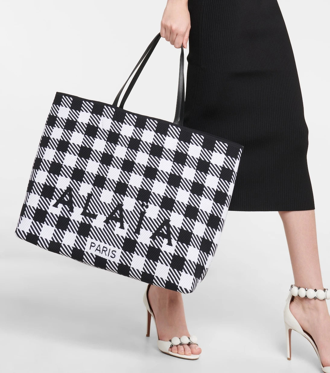 Alaïa - Logo checked tote