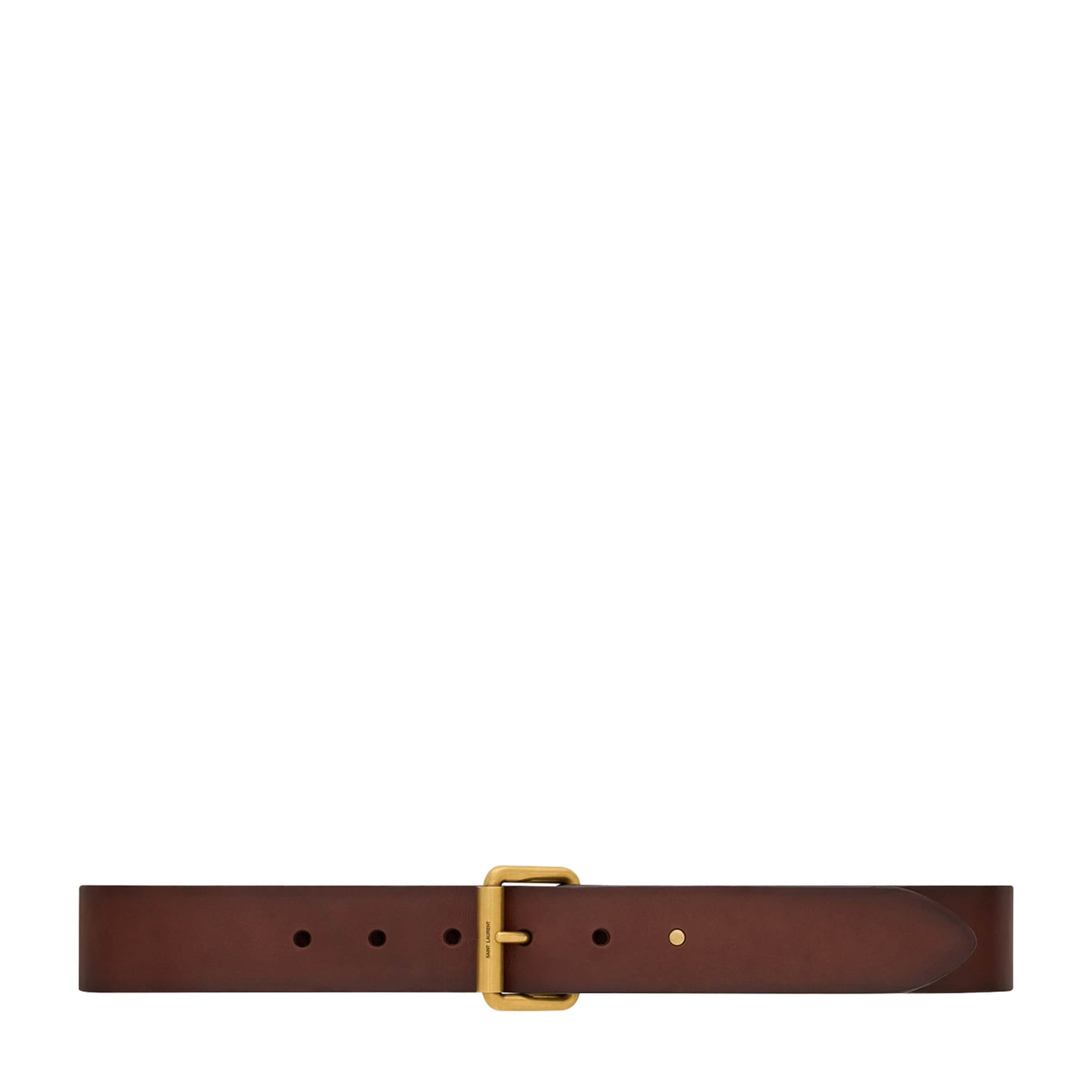 Brown Leather Motorcycle Belt