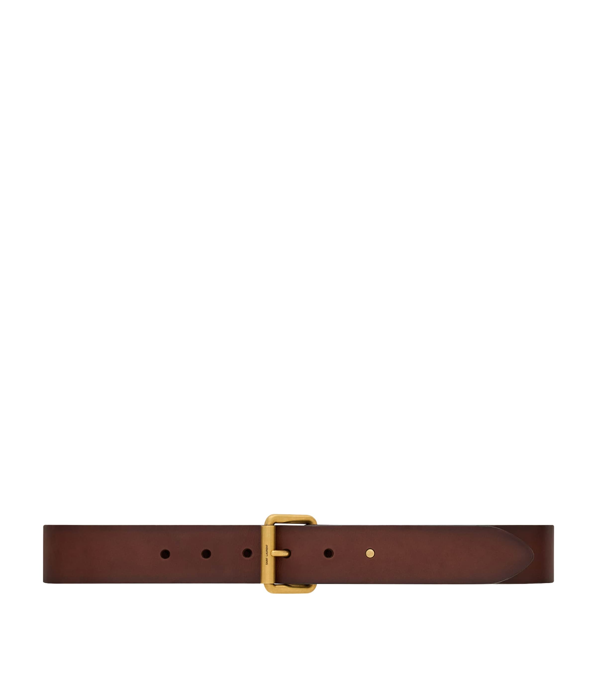 Brown Leather Motorcycle Belt