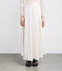 Colombo White Silk Wrap Maxi Skirt