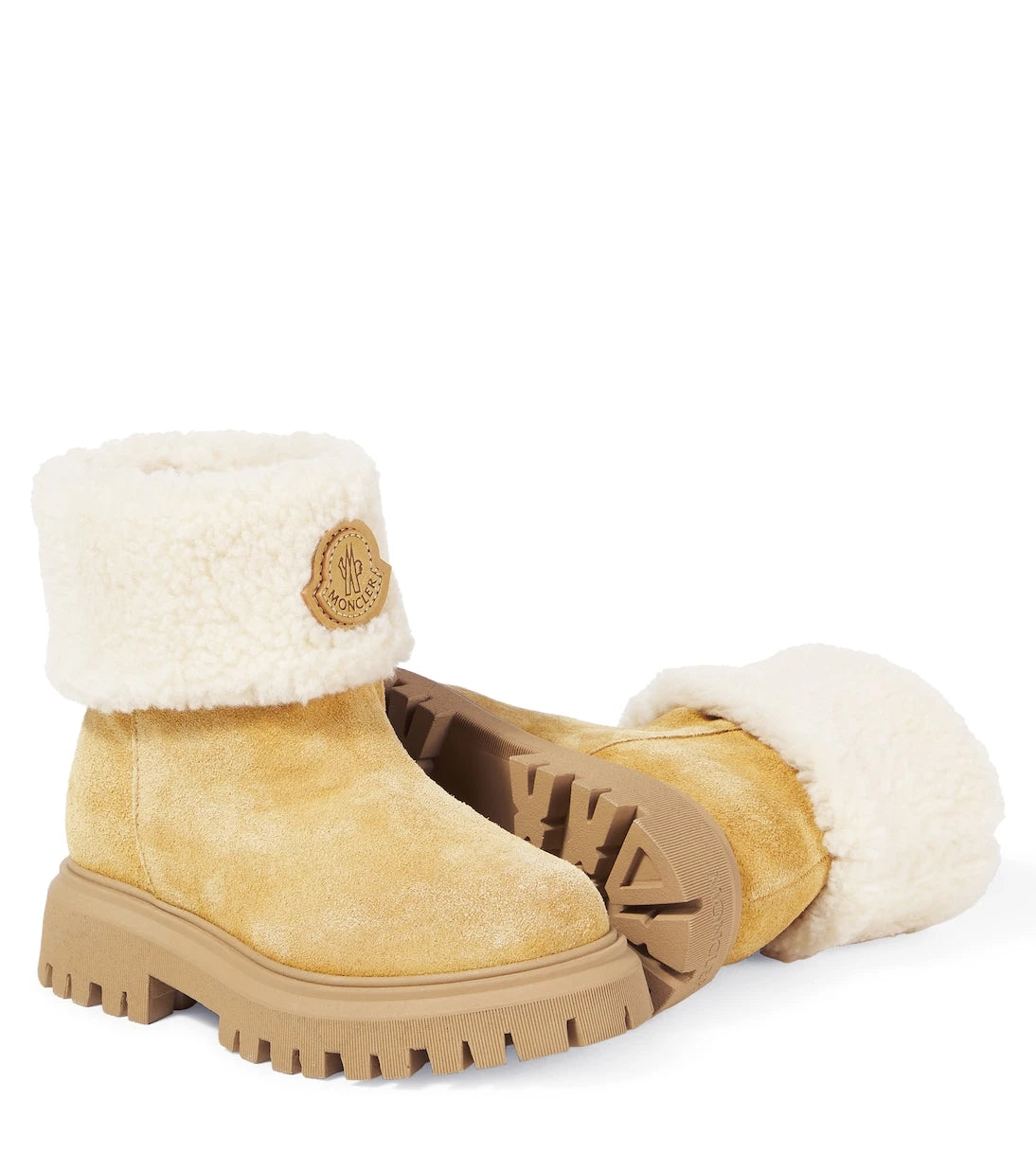 Moncler Enfant - Petit Aurea teddy-lined suede boots