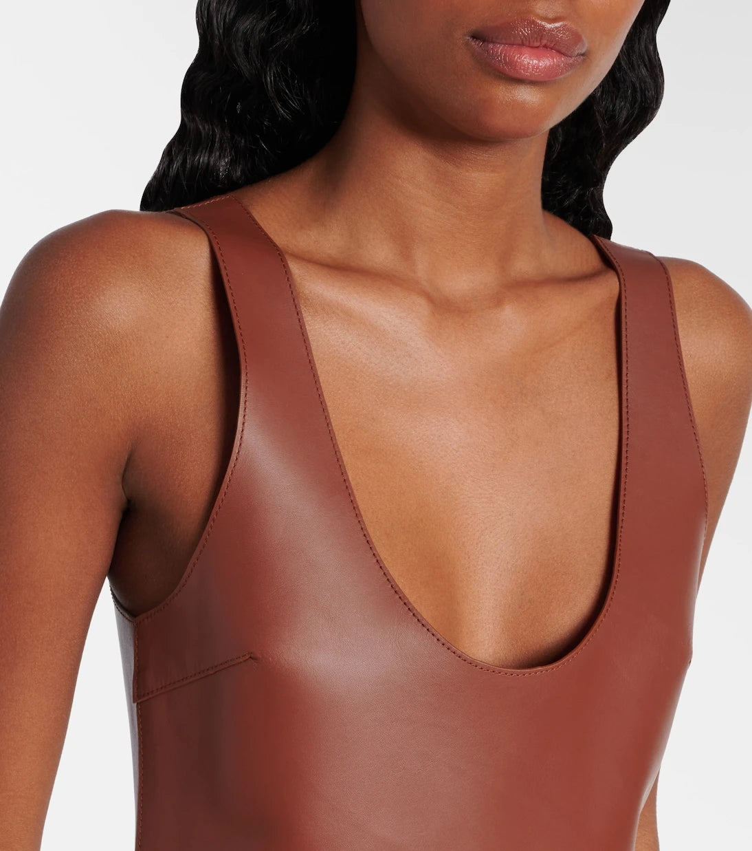 JW Anderson - Peplum leather minidress