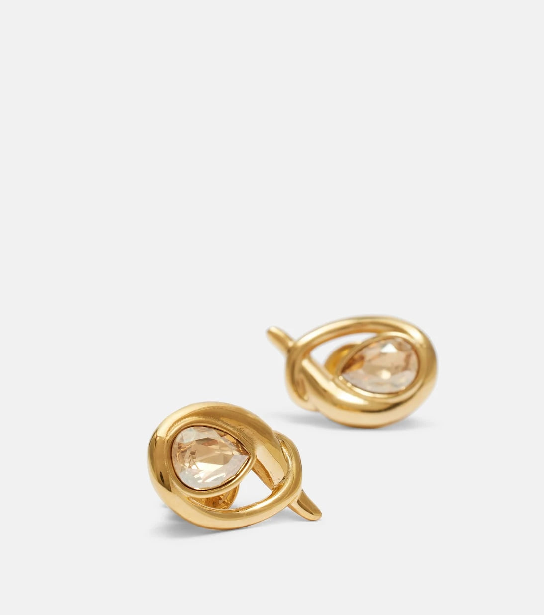 Oscar de la Renta - Looped crystal-embellished earrings