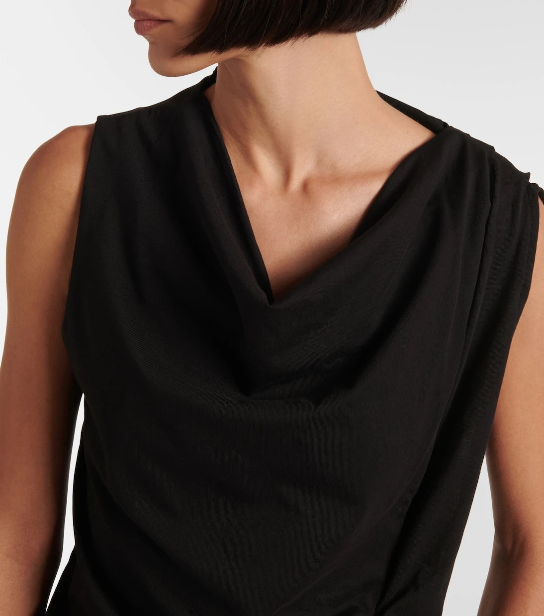 Dries Van Noten - Draped cotton jersey top