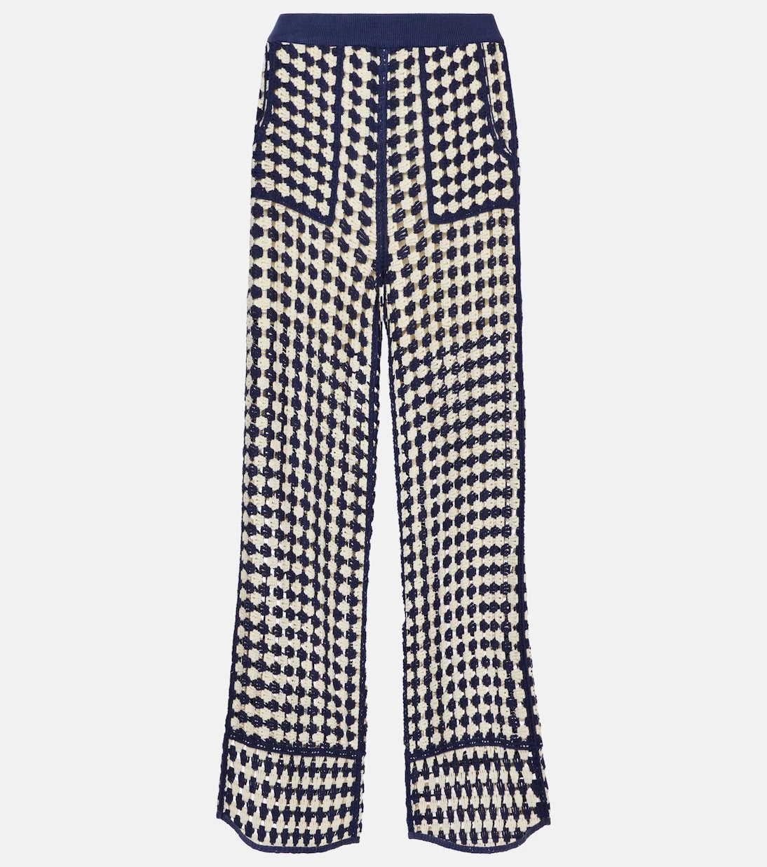 Farm Rio - Crochet cotton-blend wide-leg pants