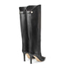 Jimmy Choo Black Alizze 85 Leather Knee-High Boots