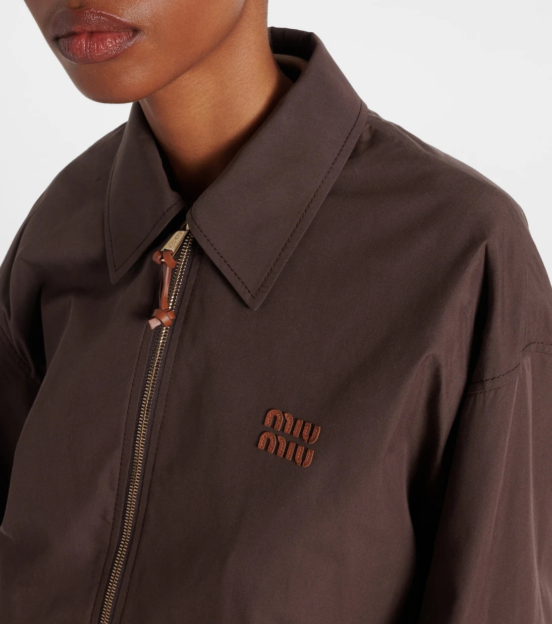 Miu Miu - Logo cotton-blend blouson