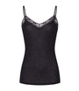 Black Woolen Lace Spaghetti Top
