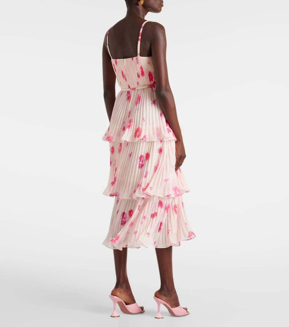 Self-Portrait - Floral chiffon midi dress