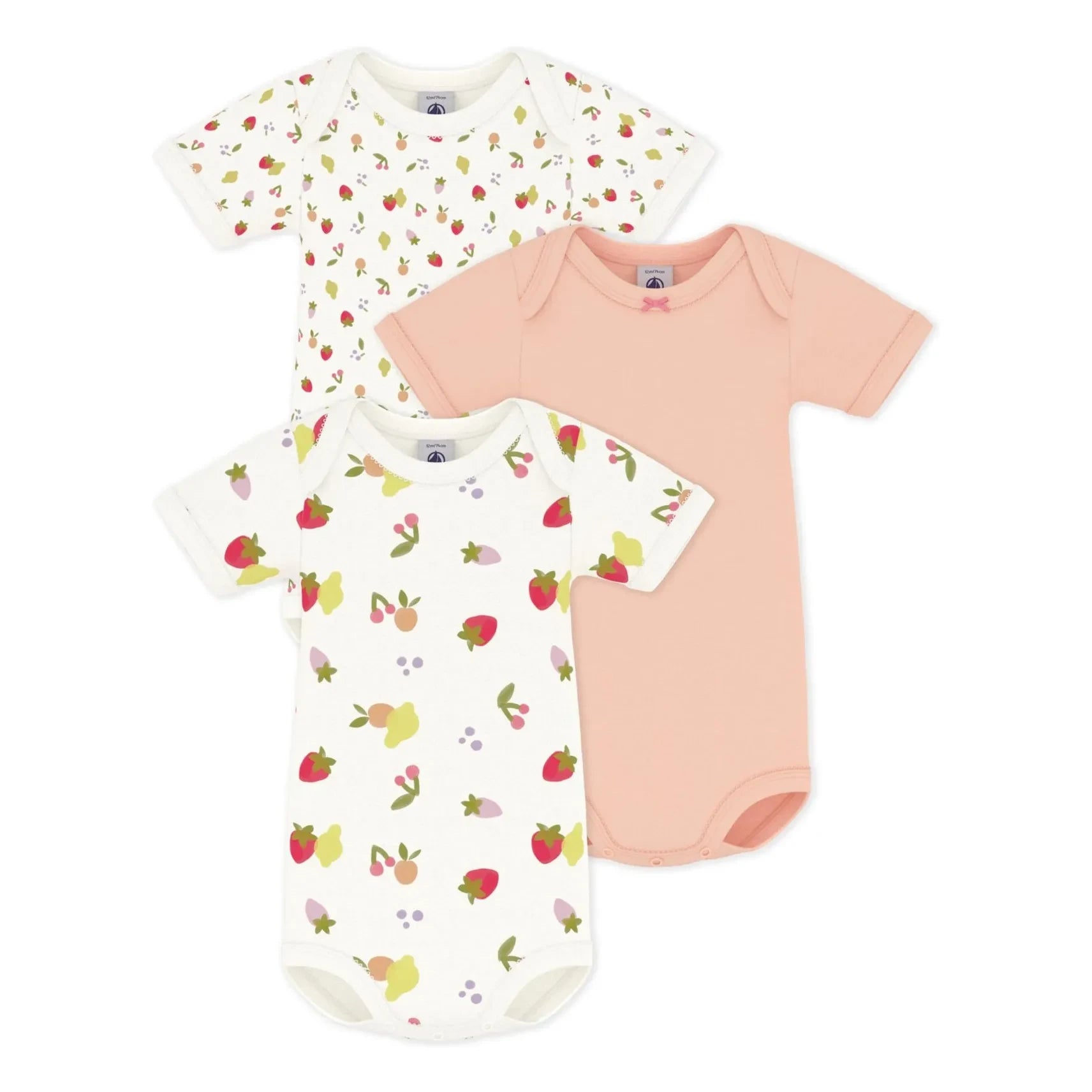 Petit Bateau - Batch 3 Bodies Fruits | Ecru