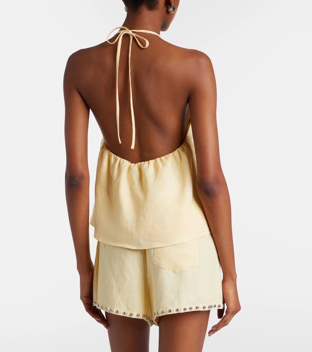 Staud - Corso halterneck linen top