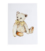Sophie Brabbins Teddy Bear with Ribbon A4 Print