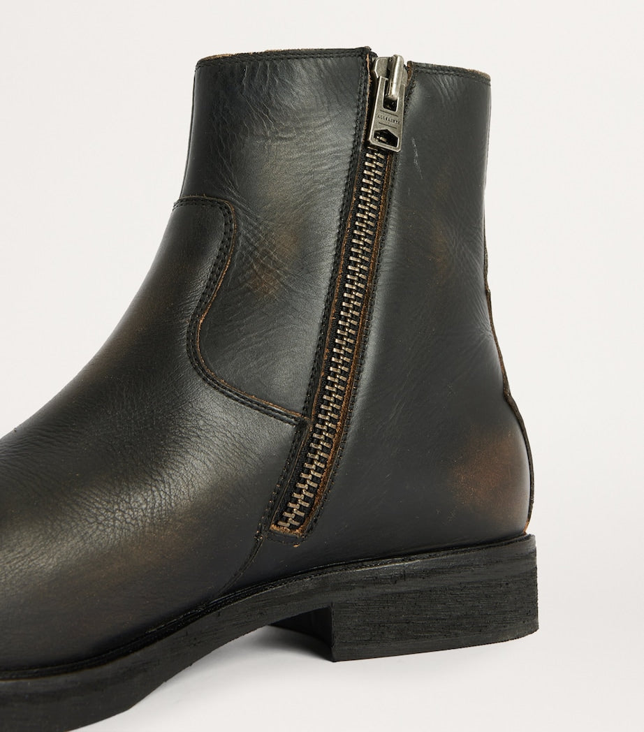 Leather Lang Ankle Boots