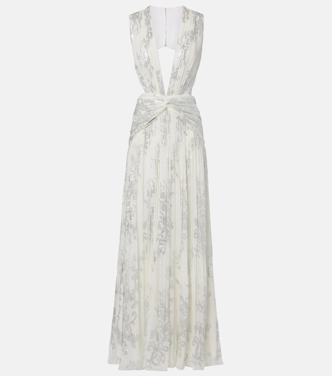 Costarellos - Amalia floral silk georgette gown