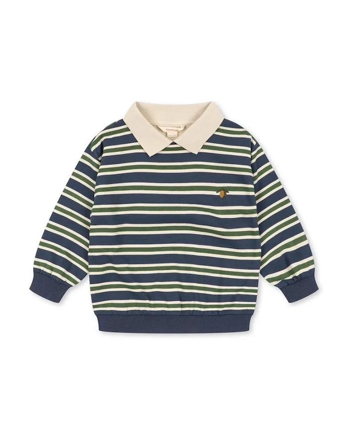 Konges Sløjd çocuklar için pamuklu yakalı tişört SPOTTY LS POLO GOTS