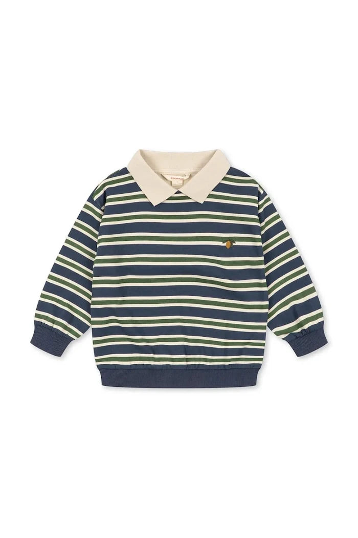 Konges Sløjd çocuklar için pamuklu yakalı tişört SPOTTY LS POLO GOTS
