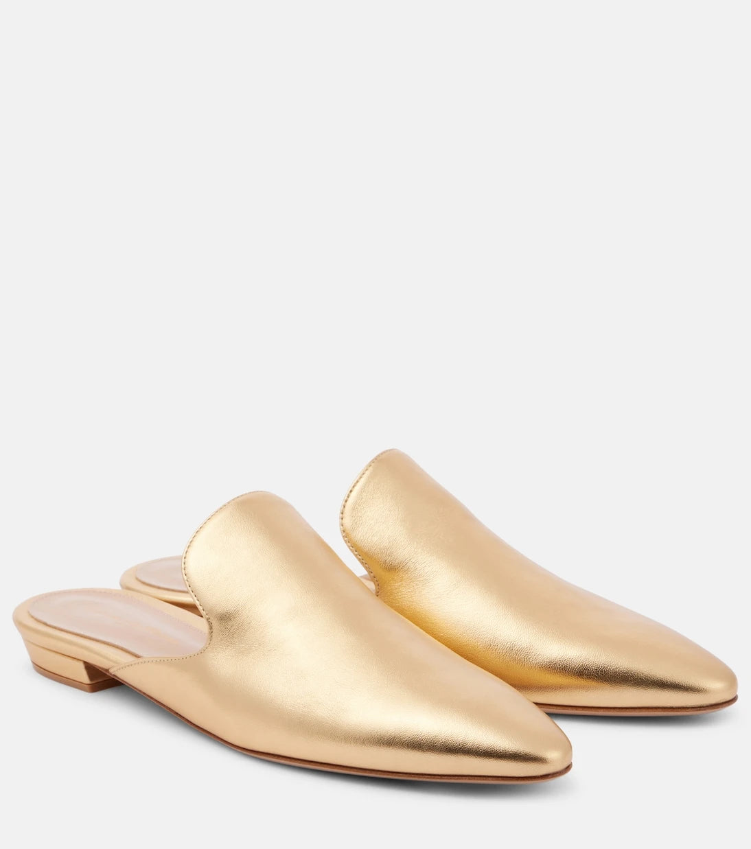Gianvito Rossi - Raja metallic leather mules