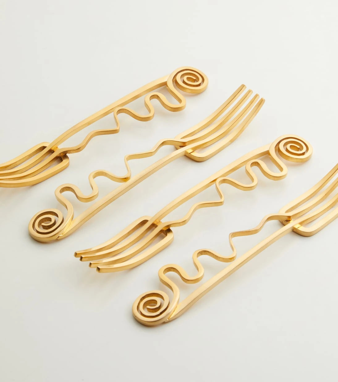 L'Objet - Spirale set of 4 cocktail forks
