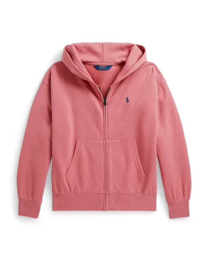 Polo Ralph Lauren çocuklar için pamuklu fermuarlı kapüşonlu sweatshirt