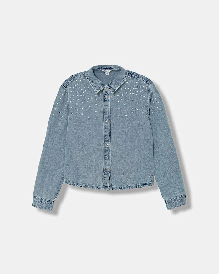 Çocuk denim gömlek Guess