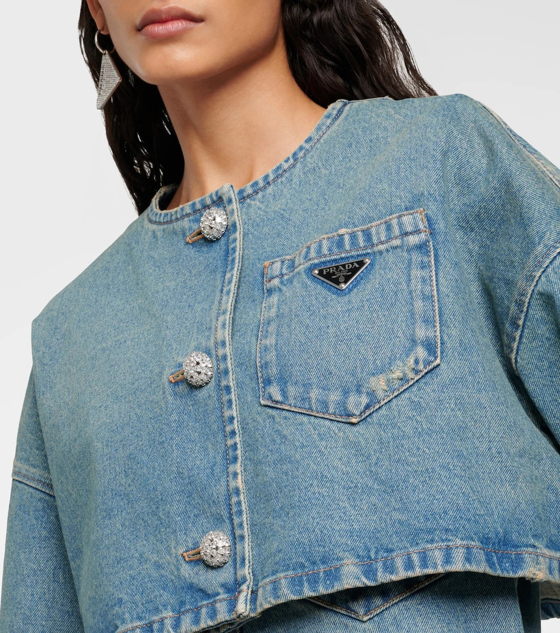 Prada - Cropped denim jacket