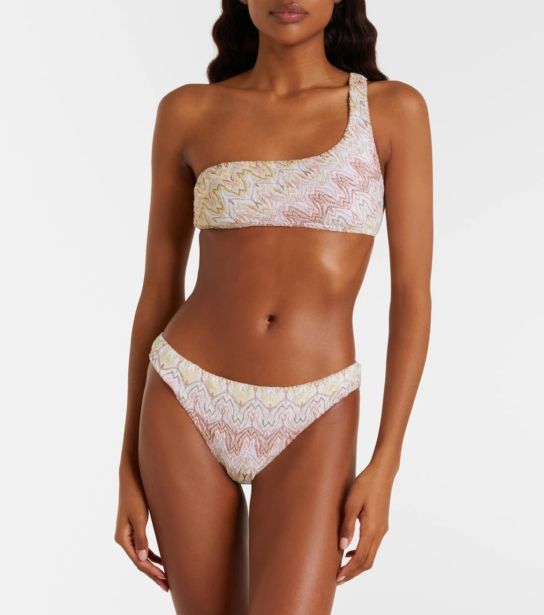Missoni - Lamé one-shoulder bikini