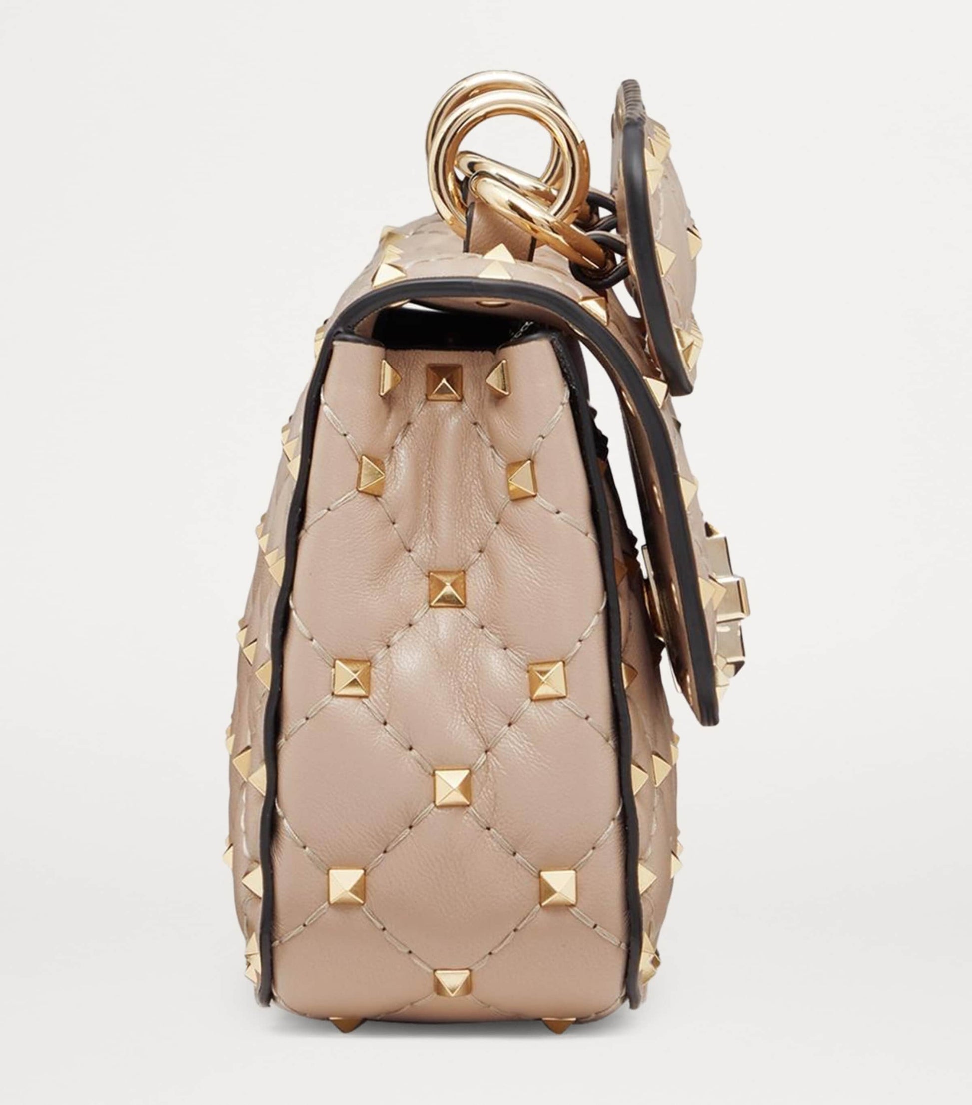Nude Small Rockstud Spike Top-Handle Bag