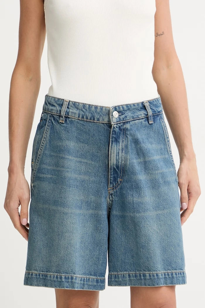 BOSS kadın denim kısa şort ALLEXY DENIM SHORT