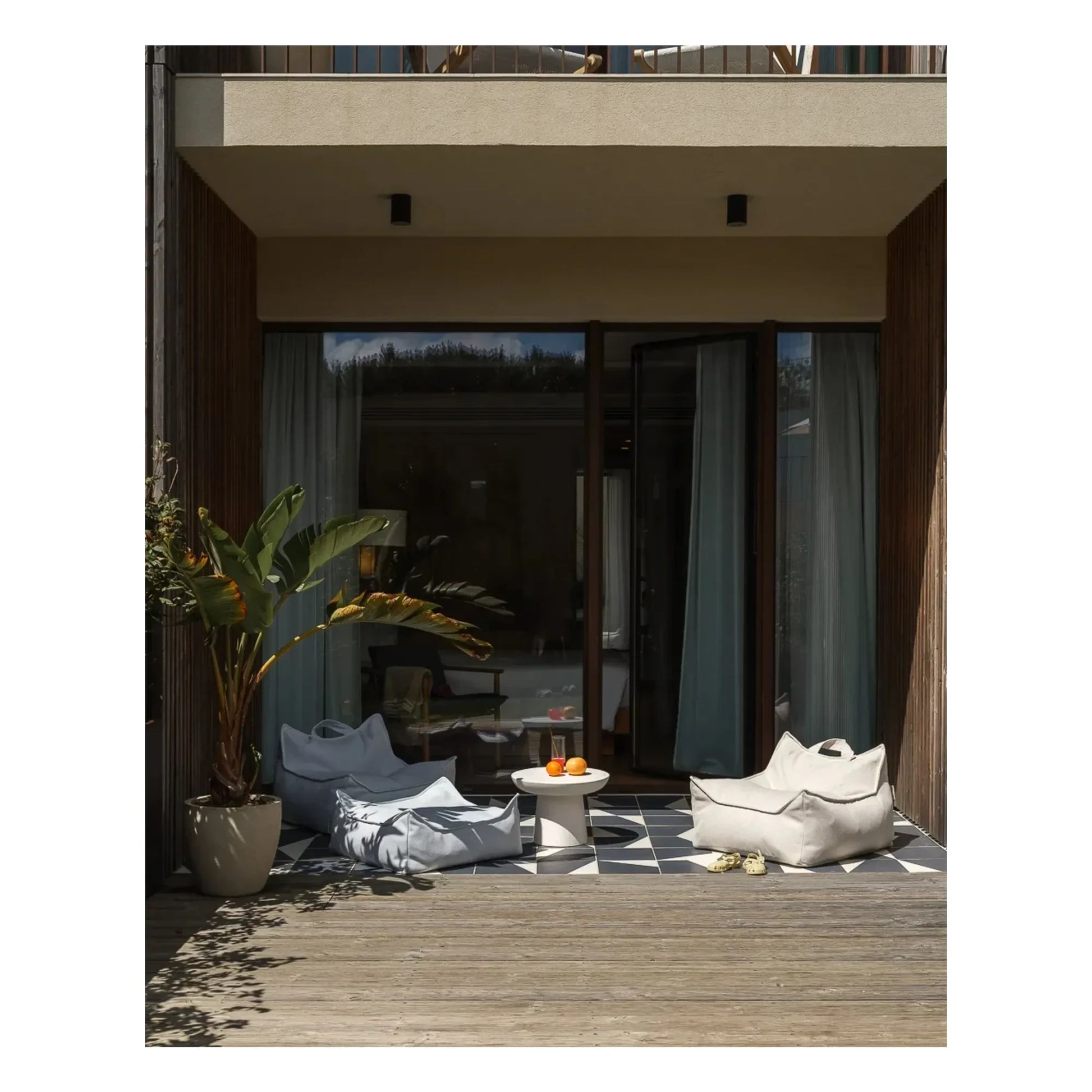 Wigiwama - Outdoor ottoman | Light blue