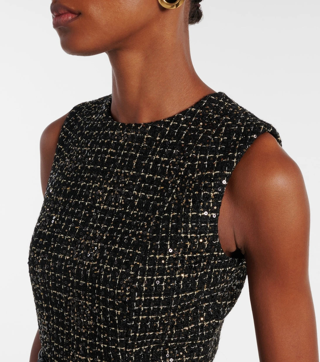 Safiyaa - Okimi sequined tweed midi dress