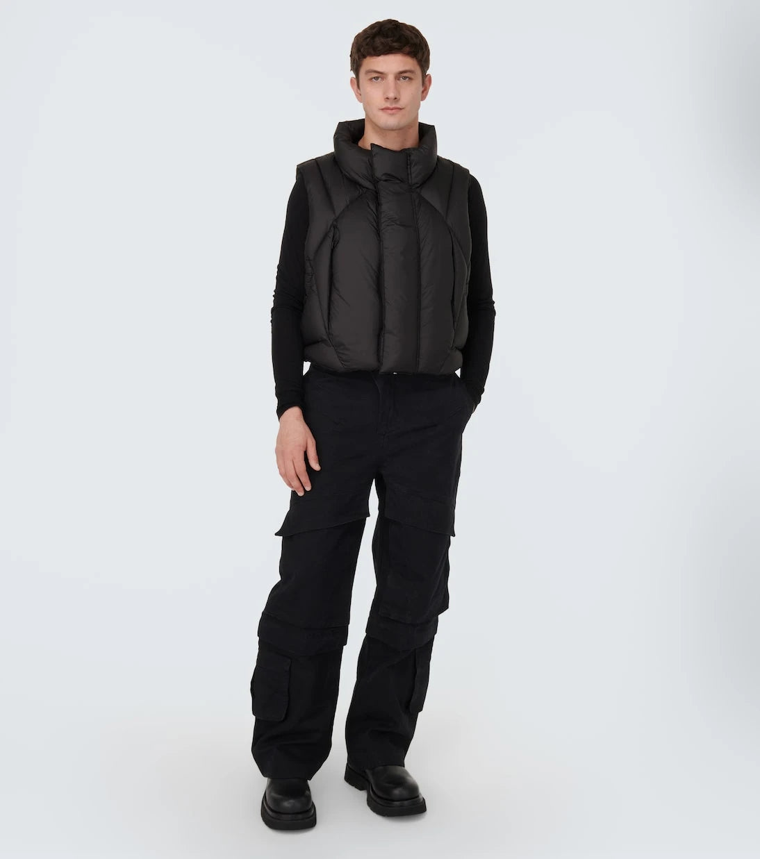 Entire Studios - Grid cropped down vest