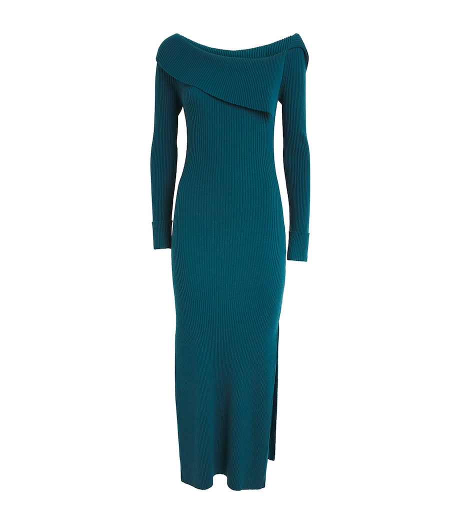 Aeron Blue Wool Hassan Maxi Dress