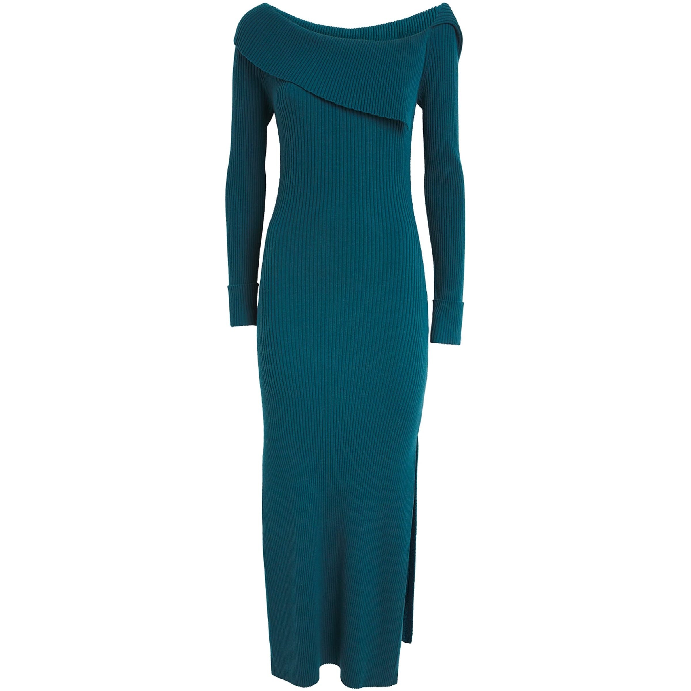 Aeron Blue Wool Hassan Maxi Dress