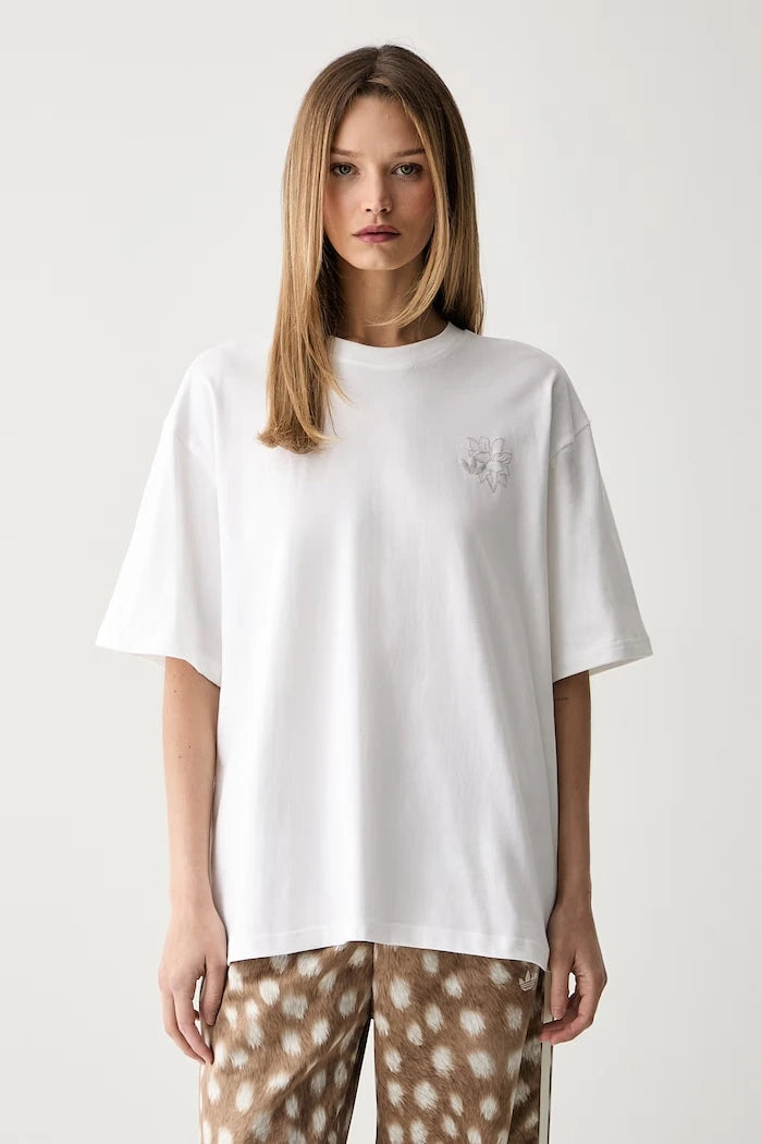 adidas Originals kadın pamuklu oversize tişört Floral